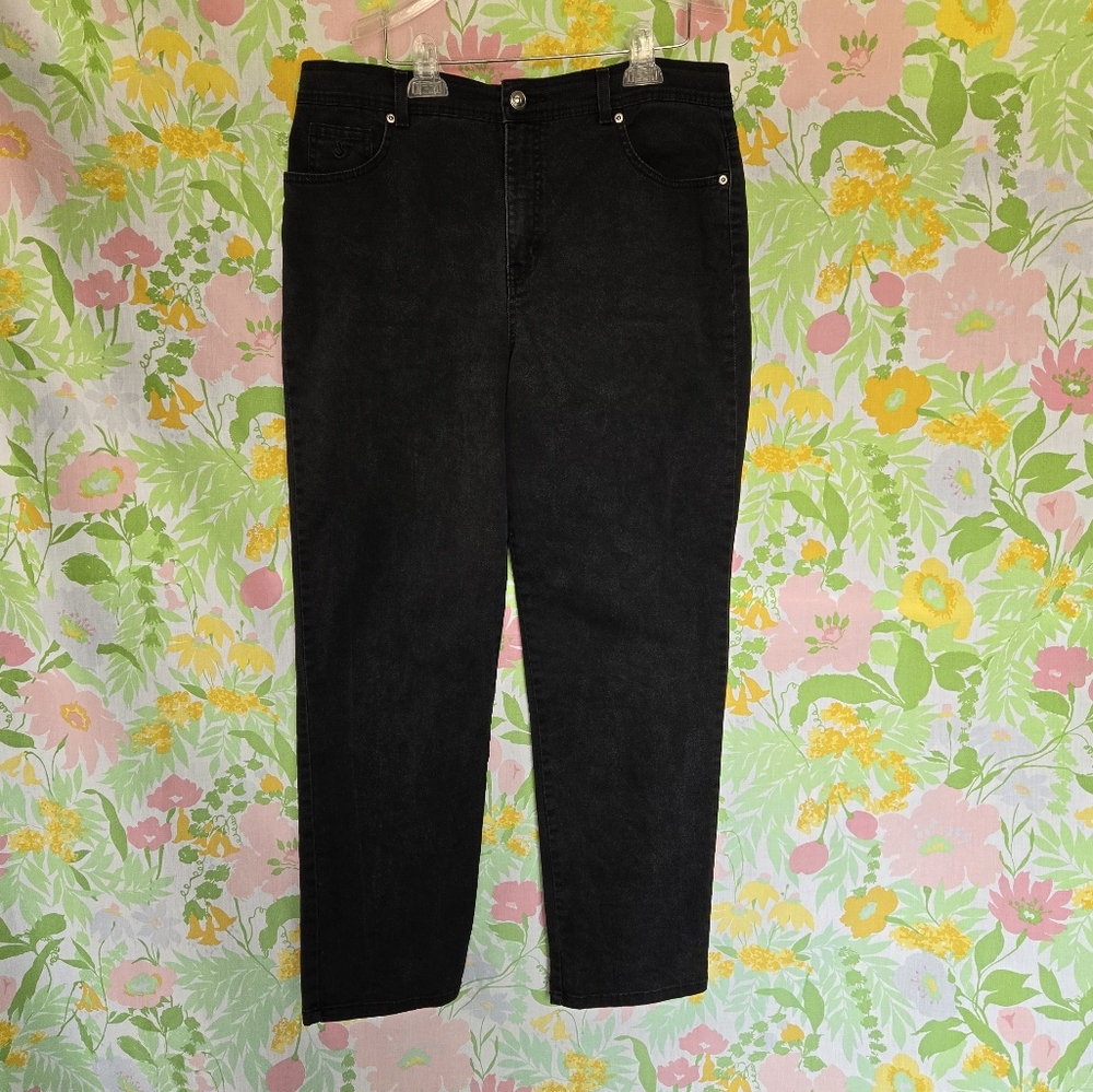 Gloria Vanderbilt Black Denim Straight Leg Jeans